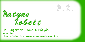 matyas kobelt business card